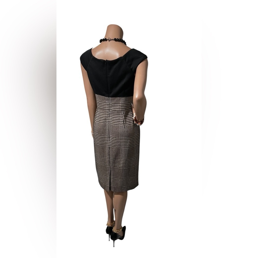 Elegant Black and Gray Plaid Women's Dress Skirt one piece☑️VEN09 - Picture 9 of 9